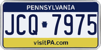 PA license plate JCQ7975