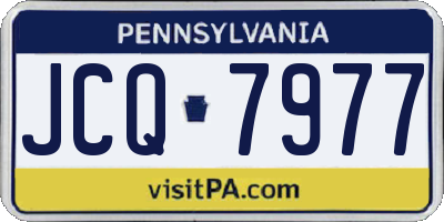 PA license plate JCQ7977