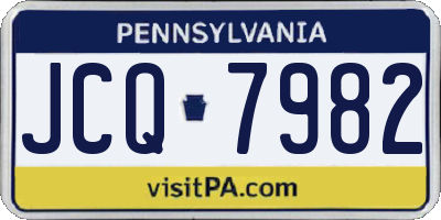 PA license plate JCQ7982