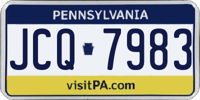 PA license plate JCQ7983