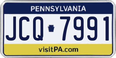 PA license plate JCQ7991