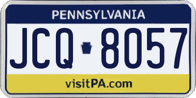 PA license plate JCQ8057