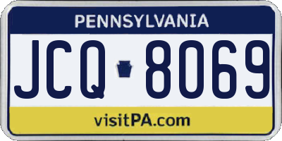 PA license plate JCQ8069