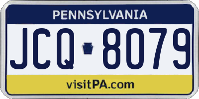 PA license plate JCQ8079