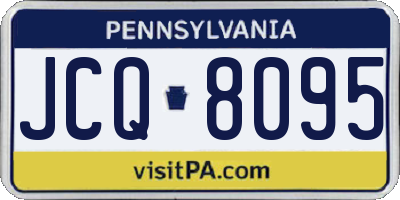 PA license plate JCQ8095
