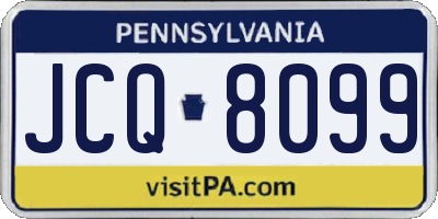 PA license plate JCQ8099