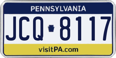 PA license plate JCQ8117