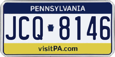 PA license plate JCQ8146