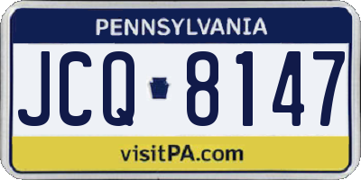 PA license plate JCQ8147