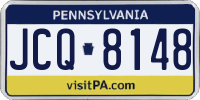 PA license plate JCQ8148