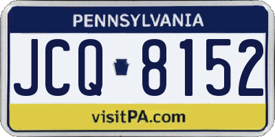 PA license plate JCQ8152