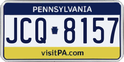 PA license plate JCQ8157