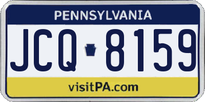 PA license plate JCQ8159
