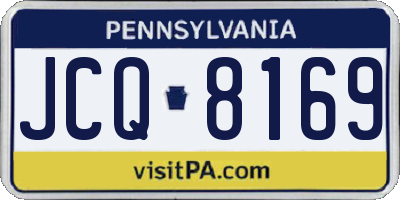 PA license plate JCQ8169