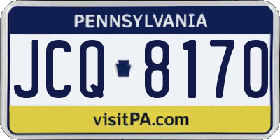 PA license plate JCQ8170