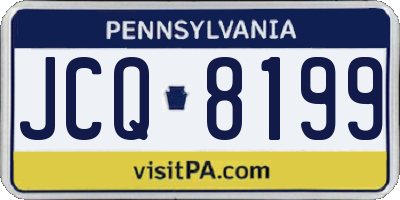PA license plate JCQ8199