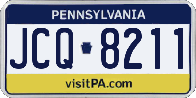 PA license plate JCQ8211