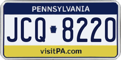 PA license plate JCQ8220