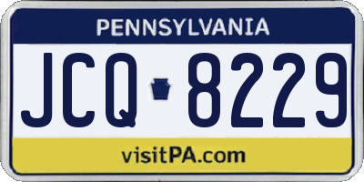 PA license plate JCQ8229