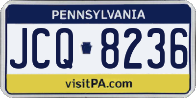 PA license plate JCQ8236