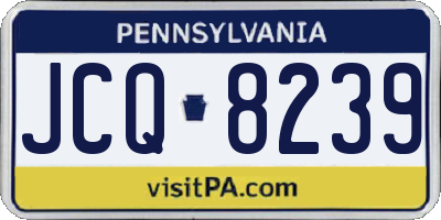 PA license plate JCQ8239