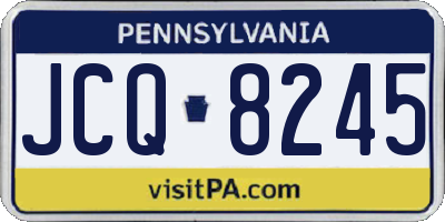 PA license plate JCQ8245