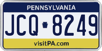 PA license plate JCQ8249