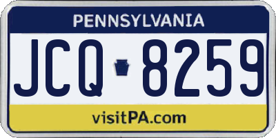 PA license plate JCQ8259