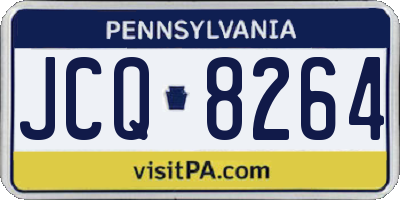 PA license plate JCQ8264