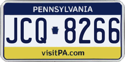 PA license plate JCQ8266