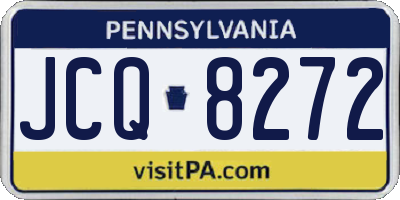 PA license plate JCQ8272