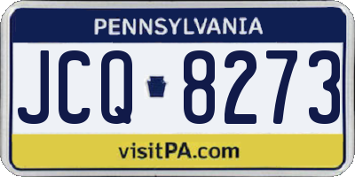 PA license plate JCQ8273