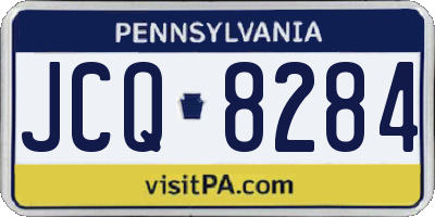 PA license plate JCQ8284