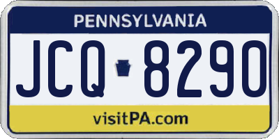 PA license plate JCQ8290