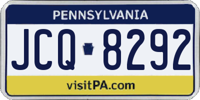 PA license plate JCQ8292