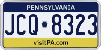 PA license plate JCQ8323
