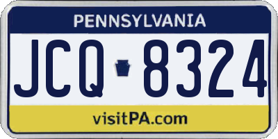 PA license plate JCQ8324