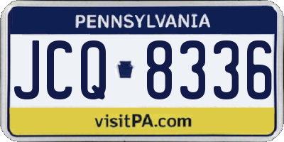 PA license plate JCQ8336
