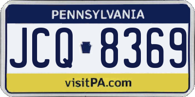 PA license plate JCQ8369