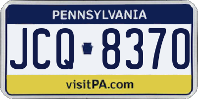 PA license plate JCQ8370