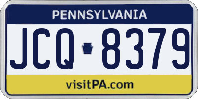 PA license plate JCQ8379