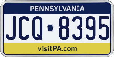 PA license plate JCQ8395