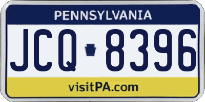 PA license plate JCQ8396