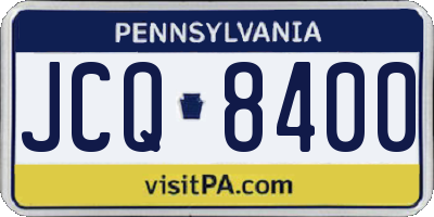 PA license plate JCQ8400