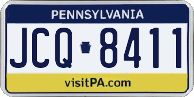 PA license plate JCQ8411
