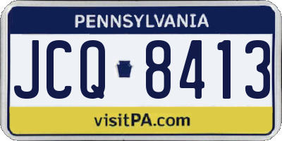 PA license plate JCQ8413