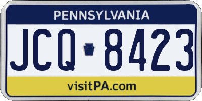 PA license plate JCQ8423