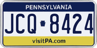 PA license plate JCQ8424
