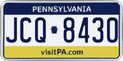 PA license plate JCQ8430