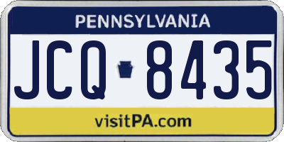 PA license plate JCQ8435